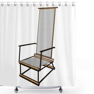 Personality  Constructive Metal Chair Shower Curtains