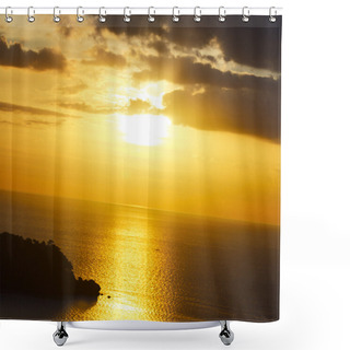 Personality  Sunset Over Andaman Sea Shower Curtains