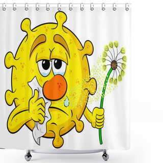 Personality  Pollen With Hay Fever Shower Curtains