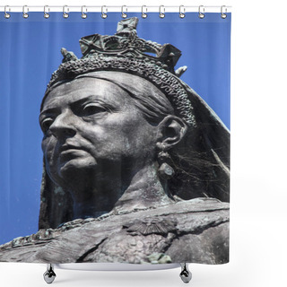 Personality  Queen Victoria Statue In Weymouth Shower Curtains