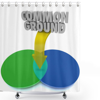 Personality  Common Ground Venn Diagram Shower Curtains