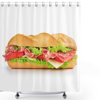 Personality  Sandwich With Salami Cheese, Tomato And Lettuce Shower Curtains