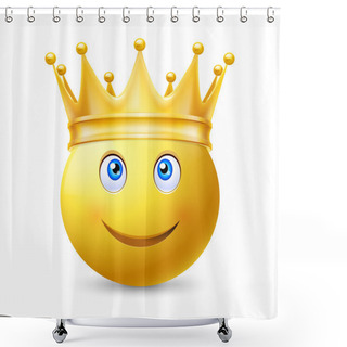 Personality  Yellow Smiley Face Shower Curtains