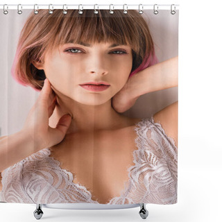 Personality  Young Woman Shower Curtains