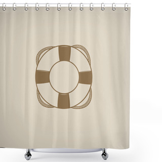 Personality  Lifebuoy Icon Shower Curtains