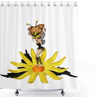 Personality  Bee Fairy 4 Shower Curtains
