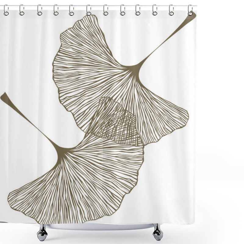 Personality  Ginkgo leaves shower curtains