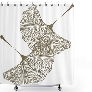 Personality  Ginkgo Leaves Shower Curtains
