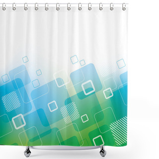 Personality  Abstract Background With Squares Shower Curtains