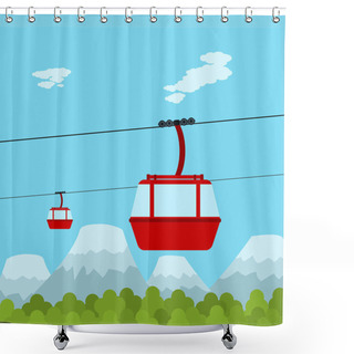Personality  Ropeway Shower Curtains
