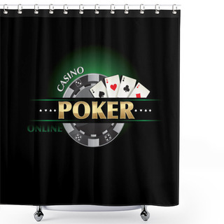 Personality  Poker Casino Online Shower Curtains