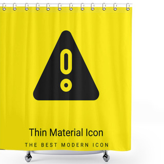 Personality  Alarm Minimal Bright Yellow Material Icon Shower Curtains