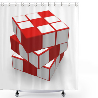 Personality  Cube Puzzle Shower Curtains