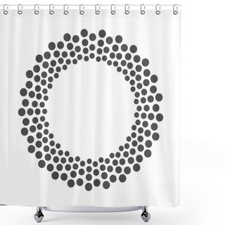 Personality  Abstract Dotted Design Element Shower Curtains