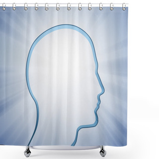 Personality  Human Head Silhouette Shower Curtains