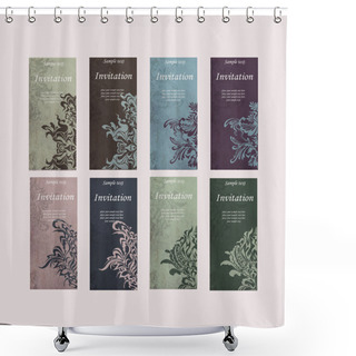 Personality  Retro Background. Vector Illustration. Shower Curtains