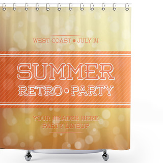 Personality  Vintage Summer Party Poster Shower Curtains