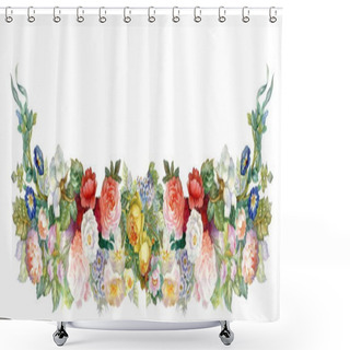 Personality  Roses Garland Shower Curtains