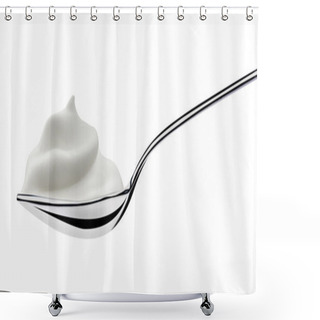 Personality  Spoon Of Milk Cream Shower Curtains