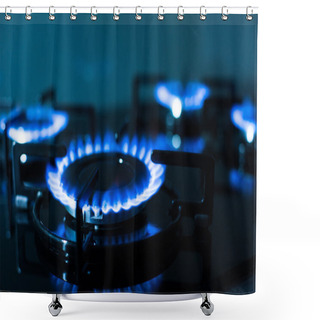Personality  FLames Of Gas Stove Shower Curtains