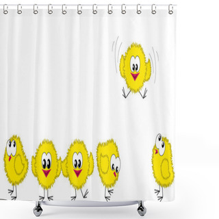 Personality  Chickens Shower Curtains
