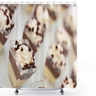 Personality  Chocolate And Vanilla Cupcakes Shower Curtains