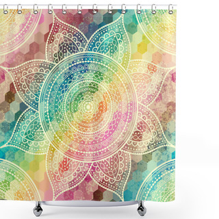 Personality  Abstract Round Mandala Pattern Shower Curtains