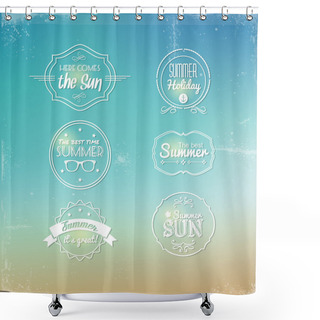 Personality  Vintage Labels For Travel Shower Curtains