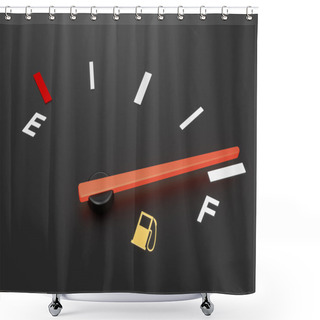 Personality  Fuel Gauge Shower Curtains
