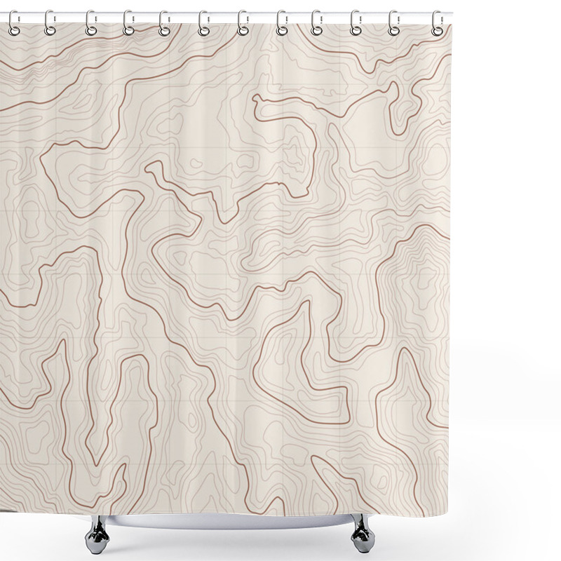 Personality  Topographic map background shower curtains