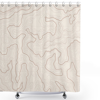Personality  Topographic Map Background Shower Curtains