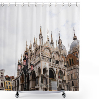 Personality  Low Angle View Of Cathedral Basilica Of Saint Mark In Venice, Italy  Shower Curtains