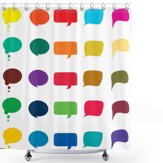 Personality  Speech Bubble Vector Illustration Shower Curtains