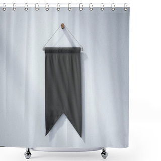 Personality  Black Pennant Hanging Shower Curtains