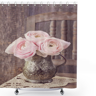 Personality  Ranunculus Flowers Shower Curtains