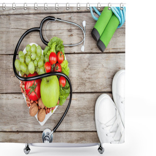 Personality  Stethoscope, Organic Food And Sport Equipment Shower Curtains