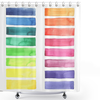 Personality  Watercolor Pallet Shower Curtains