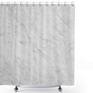 Personality  White Carrara Marble Texture / Natural Marble Shower Curtains