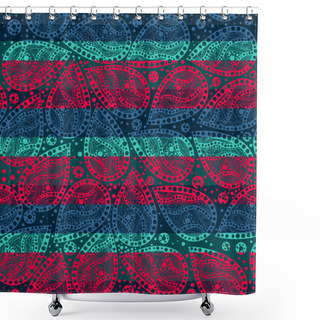 Personality  Striped Seamless Paisley Background Shower Curtains