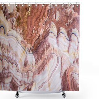 Personality  Texture Of Gem Stone Onyx, Macro Shot Background. Shower Curtains