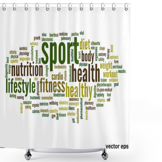 Personality  Health Word Cloud Shower Curtains