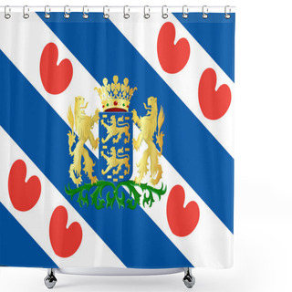 Personality  Flag Of Friesland Of Netherlands Shower Curtains