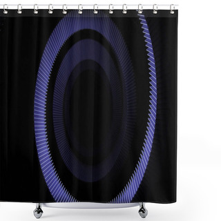Personality  Moving Spiral With Shadows On Black Background. Design. Slowly Rotating Spiral With Shadows. 3D Spiral Unwinds On Black Background. Shower Curtains