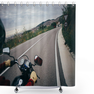 Personality  Motorcycle Driver Arms  Shower Curtains