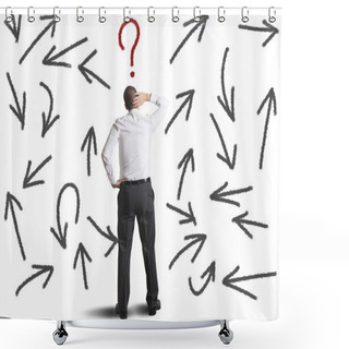 Personality  Difficult Choices Of A Businessman Shower Curtains