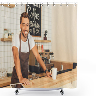 Personality  Barista Shower Curtains