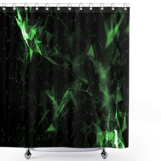 Personality  3d Render Abstract Plexus Connections Background Shower Curtains