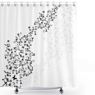 Personality  Abstract Flower Design Shower Curtains