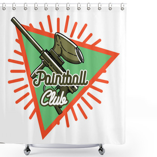 Personality  Color Vintage Paintball Emblem Shower Curtains