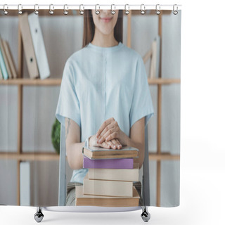 Personality  Student With Books Shower Curtains